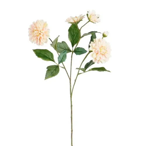 Tige de dahlia artificielle en plastique recyclé pêche - 67 cm