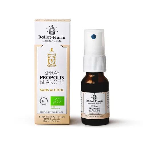 Spray de Propolis blanche sans alcool Ballot-Flurin - 15 ml