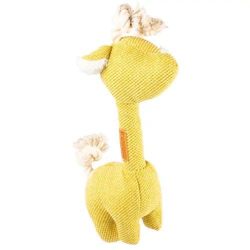 Jouet pour chien coloris jaune en chenille peluche girafe D&D Home George - Taille S 7 x 15 x 26 cm