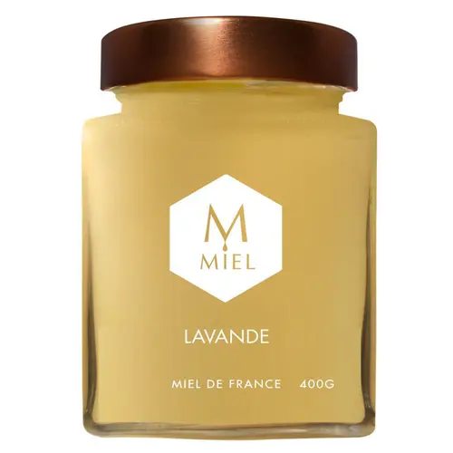 Miel de lavande dans un pot en verre Hexagone - 400 g