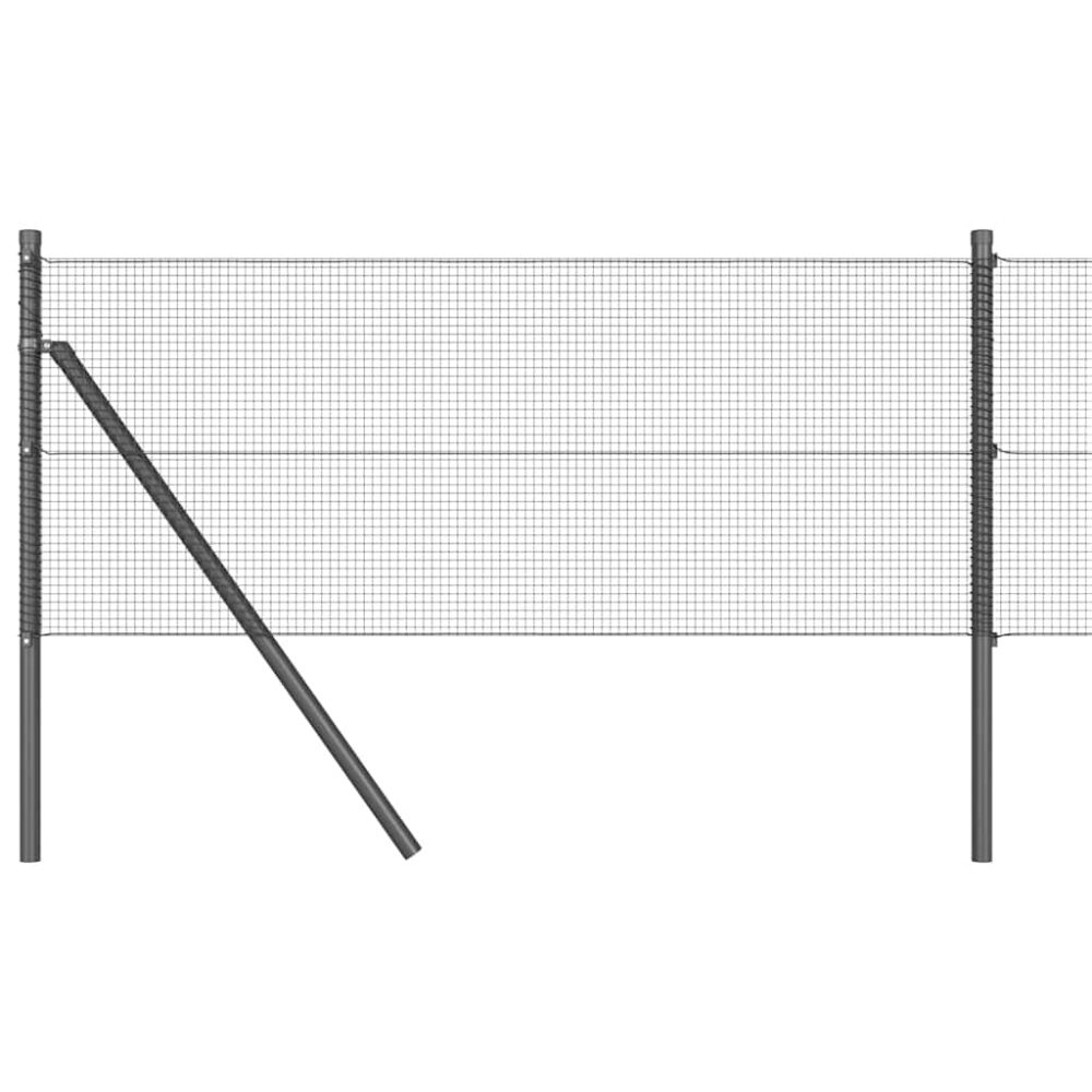 vidaXL Clôture en fils soudés pour fixation au sol 50 x 0,6 m Gris – Aménagement du jardin