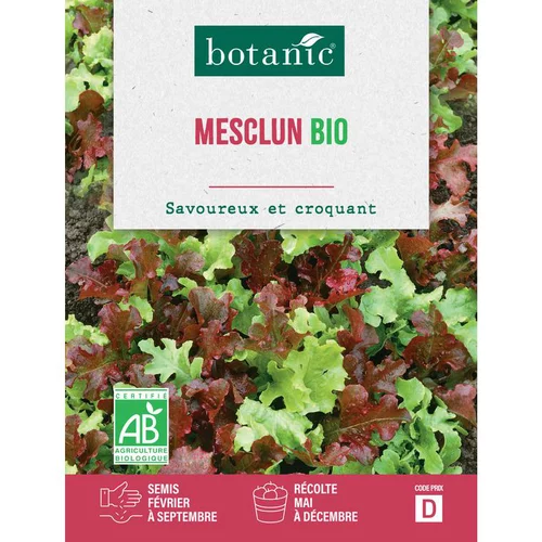 Graines de mesclun bio botanic® - graines à semer