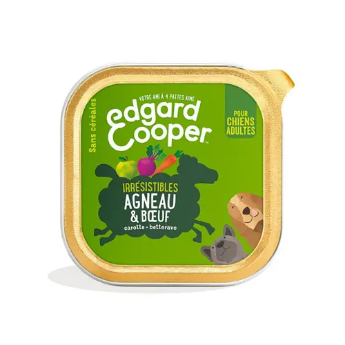Pâtée pour chien adulte à l'agneau et au bœuf sans céréales Edgard & Cooper - 150 g