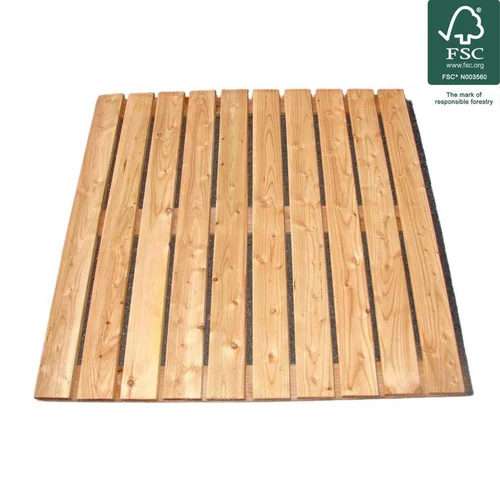 Dalle classique en mélèze en bois naturel huilé certifié FSC® - 100 x 100 x 4 cm
