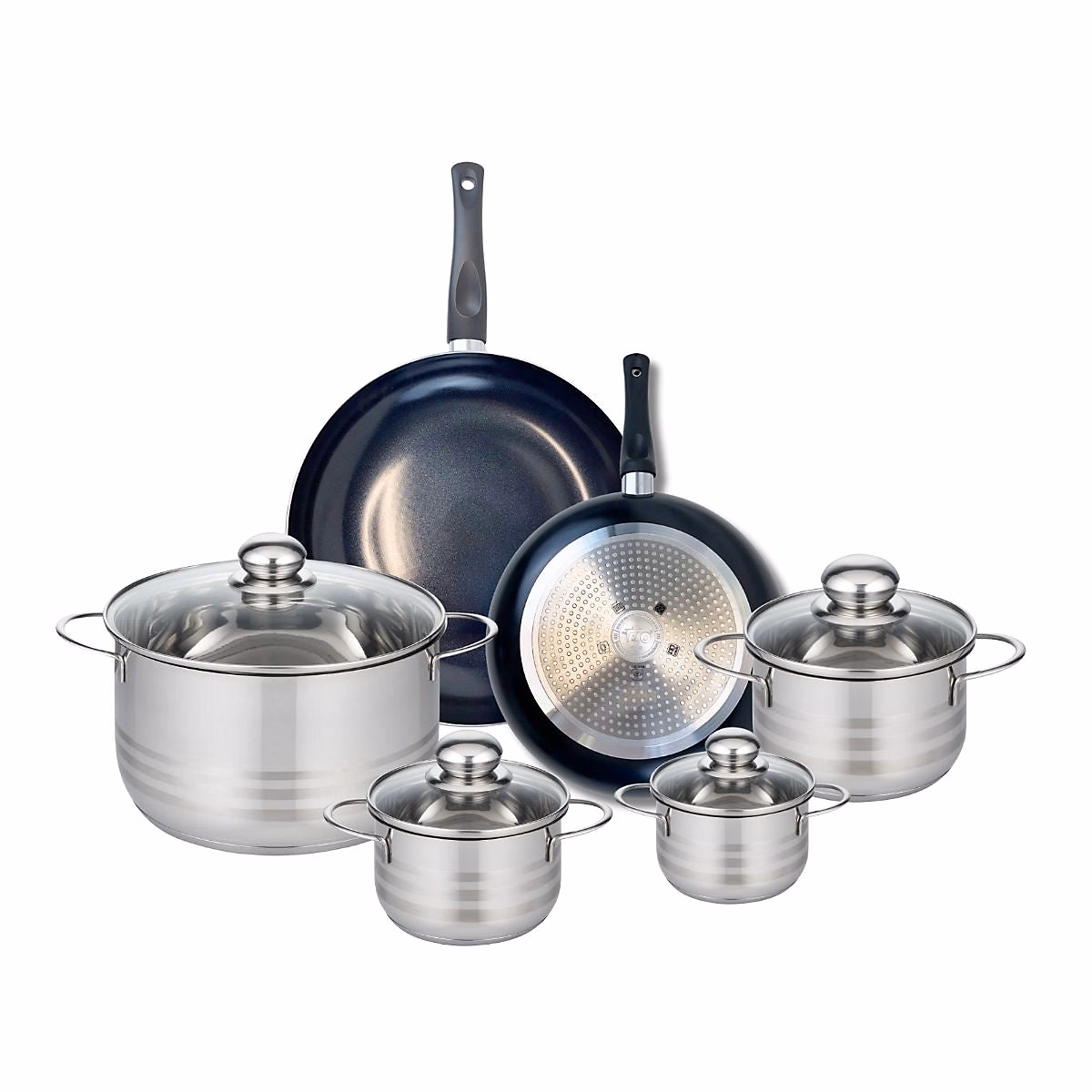 Ensemble de 2 Poêles de cuisson 24 et 28 cm et 4 faitouts 12 – 14, 16 et 24 cm Elo Prima Brillant
