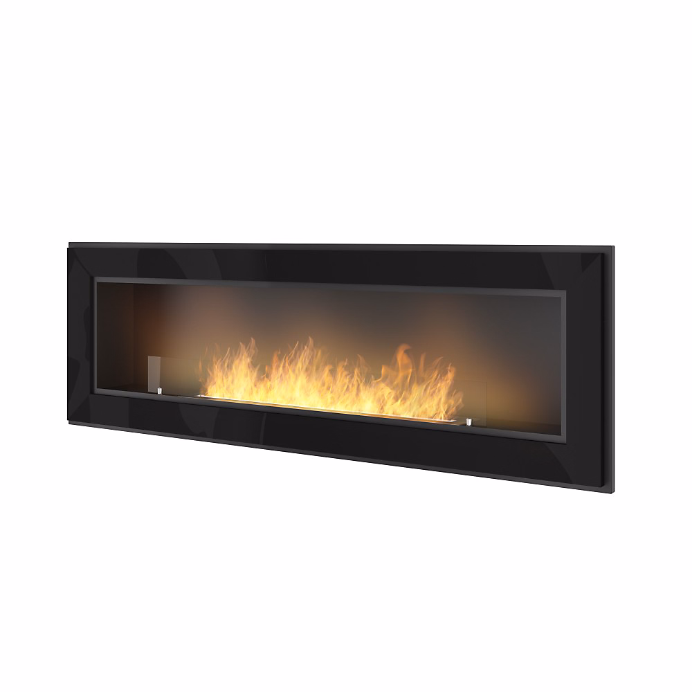 Chauffage d'appoint – Cheminée Au Bioéthanol Encastrable Frame 1500 Simplefire Avec Verre Noir