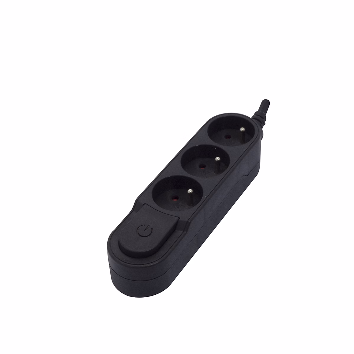 Bloc multiprise interr. 3x16A 1 – 5m | noir | Chacon