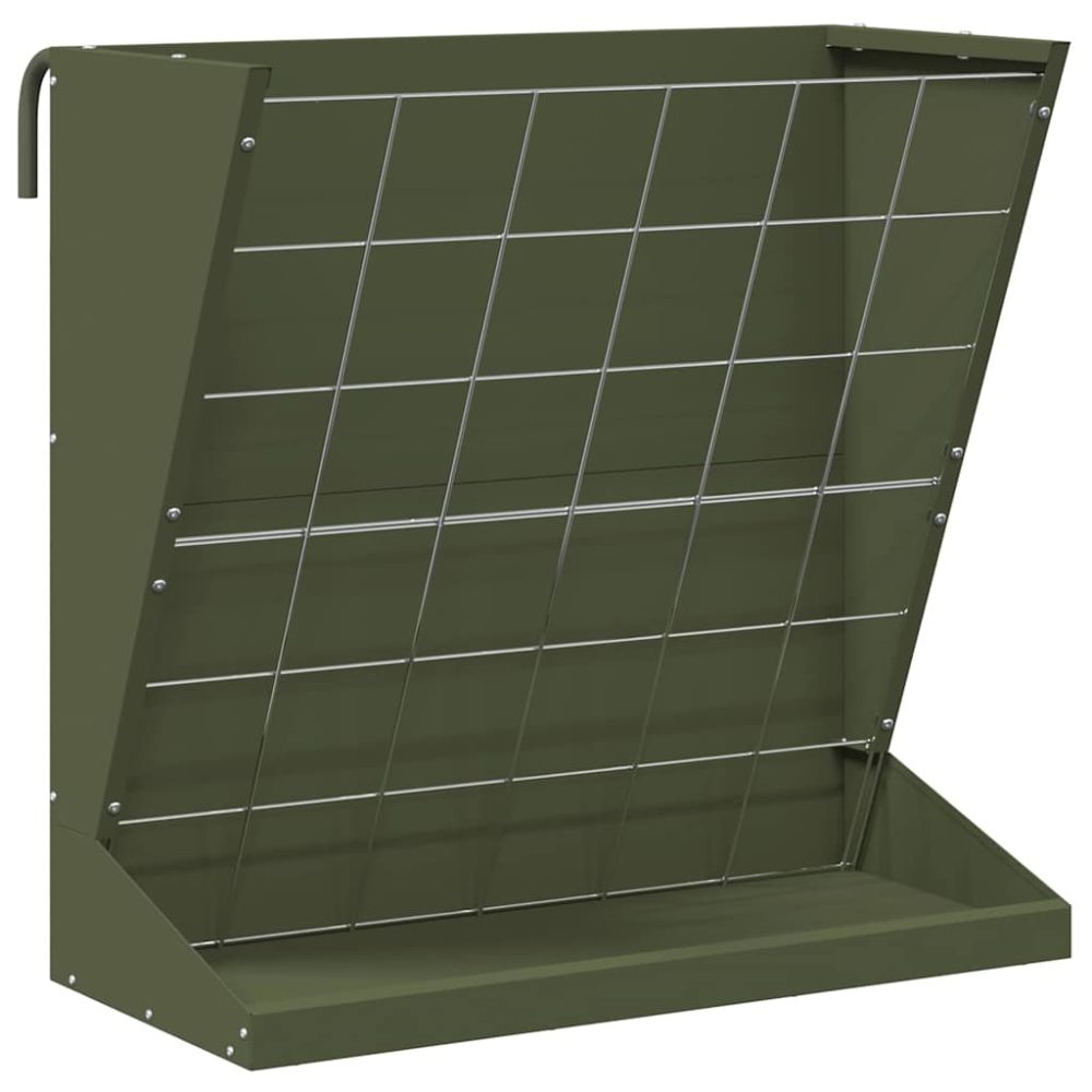 vidaXL Distributeur de Foin Vert olive 71 x 33 x 70 cm 5 kg | 70 cm 5 kg