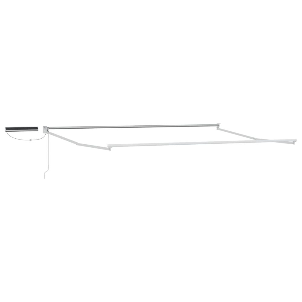 vidaXL Cadre de store rétractable électrique Blanc 5 x 3 m Aluminium – Solutions extérieures