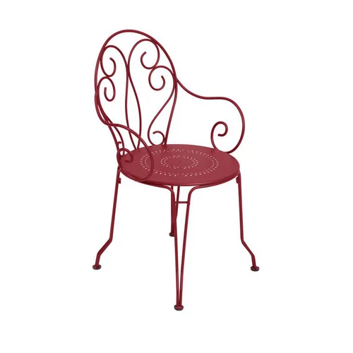 Fauteuil en acier coloris piment Montmartre Fermob - 87 cm