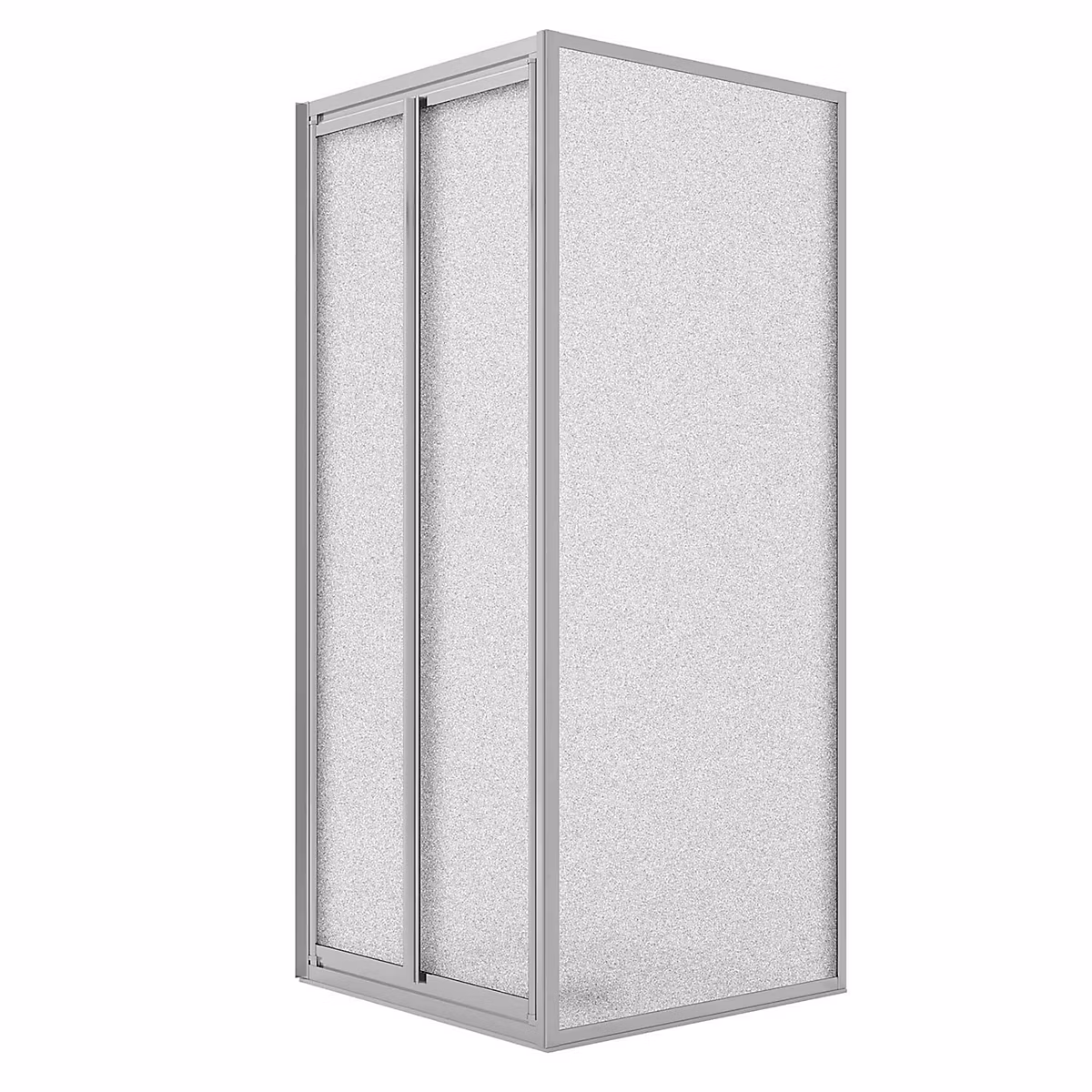 Cabine de Douche Angulaire 80 × 90CM H198 Verre Opaque Fixe+Saloon 2 Pivotantes 80 mod. West