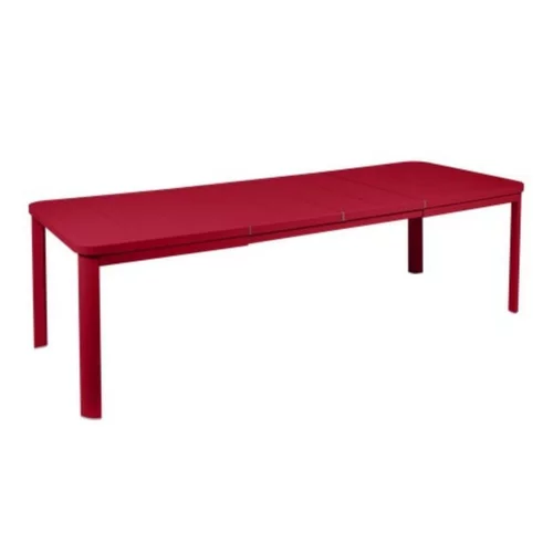 Table 2 allonges en aluminium coloris piment Oléron Fermob - 155/255 x 100 x 74 cm