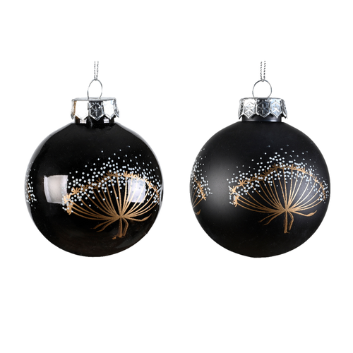 BOULE INCASSABLE BRILLANT/MAT NOIR - ∅8CM