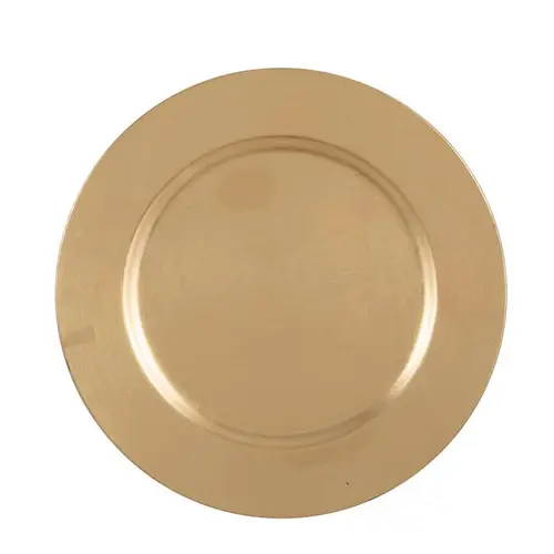 Assiette décorative or en plastique Mila - Ø 33 cm