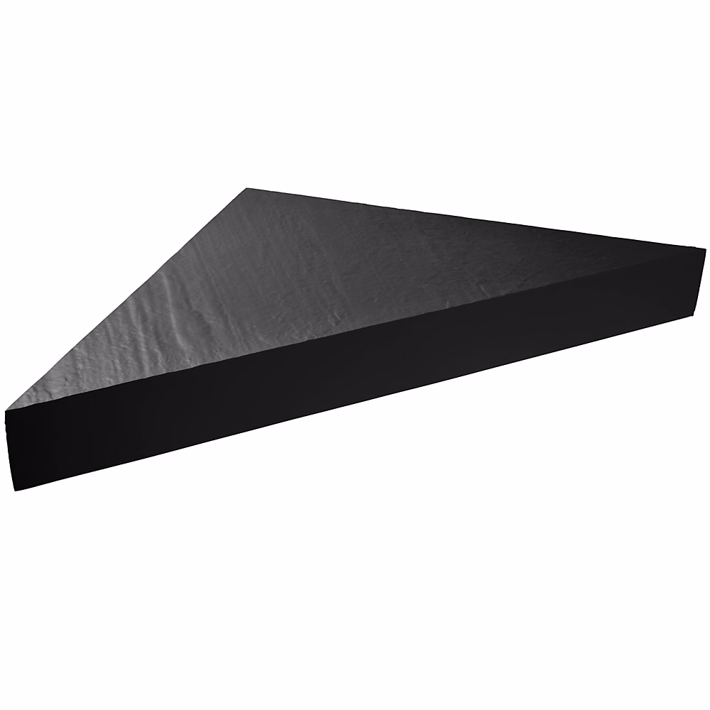 Banc d'angle pour douche en résine finition ardoise 53 × 53 × 8 cm – coloris noir