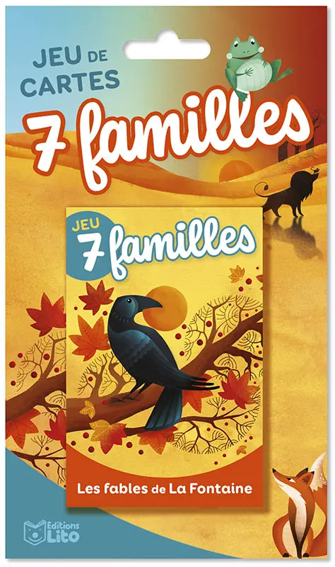 Jeu de cartes "7 familles - Les fables de La Fontaine" aux Éditions Lito