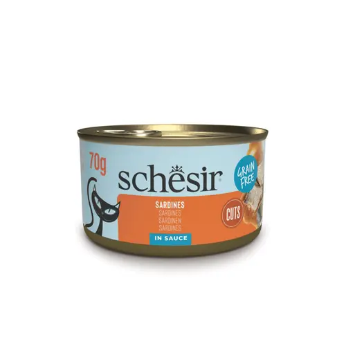 Alimentation humide pour chat morceaux de sardines Schesir - 70 g