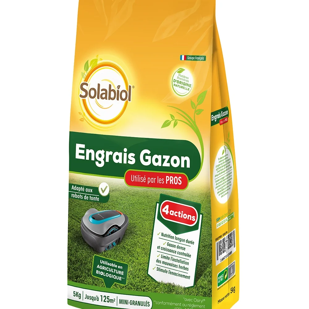 Engrais gazon professionnel SOLABIOL