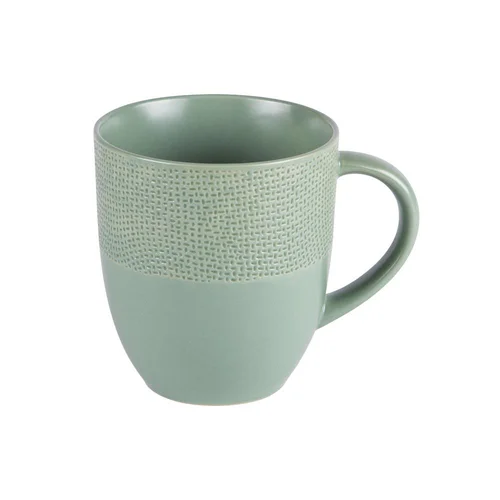 Mug en grès effet martelé vert Vesuvio - Ø 9 cm x H 10 cm