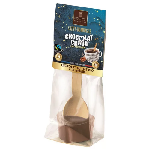Chocolat chaud chocolat lait & cannelle bio Bovetti - 35 g
