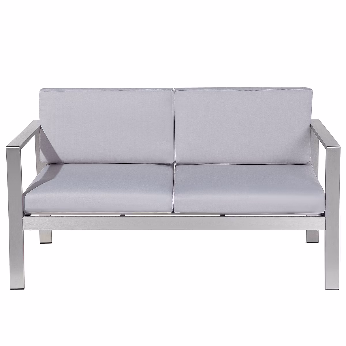 Banc avec coussin d'assise SALERNO 142 cm Métal Gris clair – Réf. PWKEVKWVU3338922172