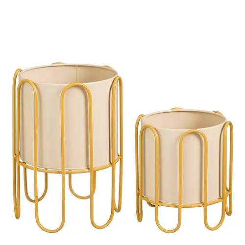 Pot rond marron Dione grand modèle - Ø 26 x H 35 cm