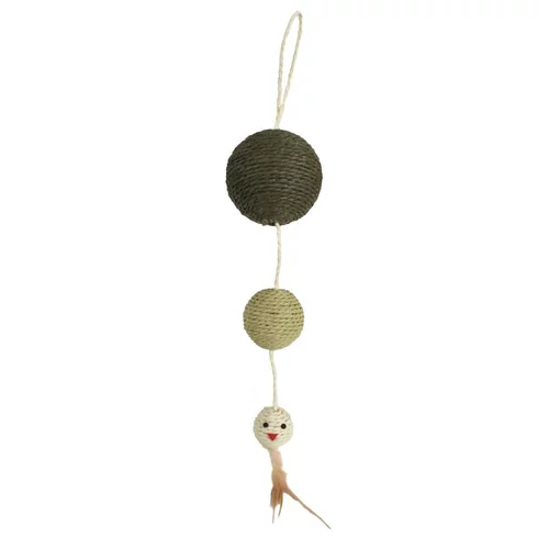 Jouet à griffer pour chat coloris vert Bobby Plume - 55 x 12 cm