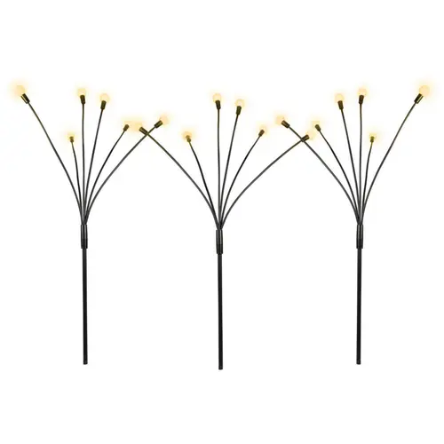Piques lucioles solaire animé 2 fonctions 18 LED coloris blanc chaud Blachere - 65 cm