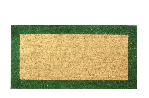 Tapis brosse coco naturel/vert Sweetsol - 60 x 40 cm