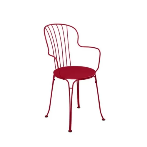 Fauteuil bridge en acier coloris piment Opéra Fermob - 89 cm