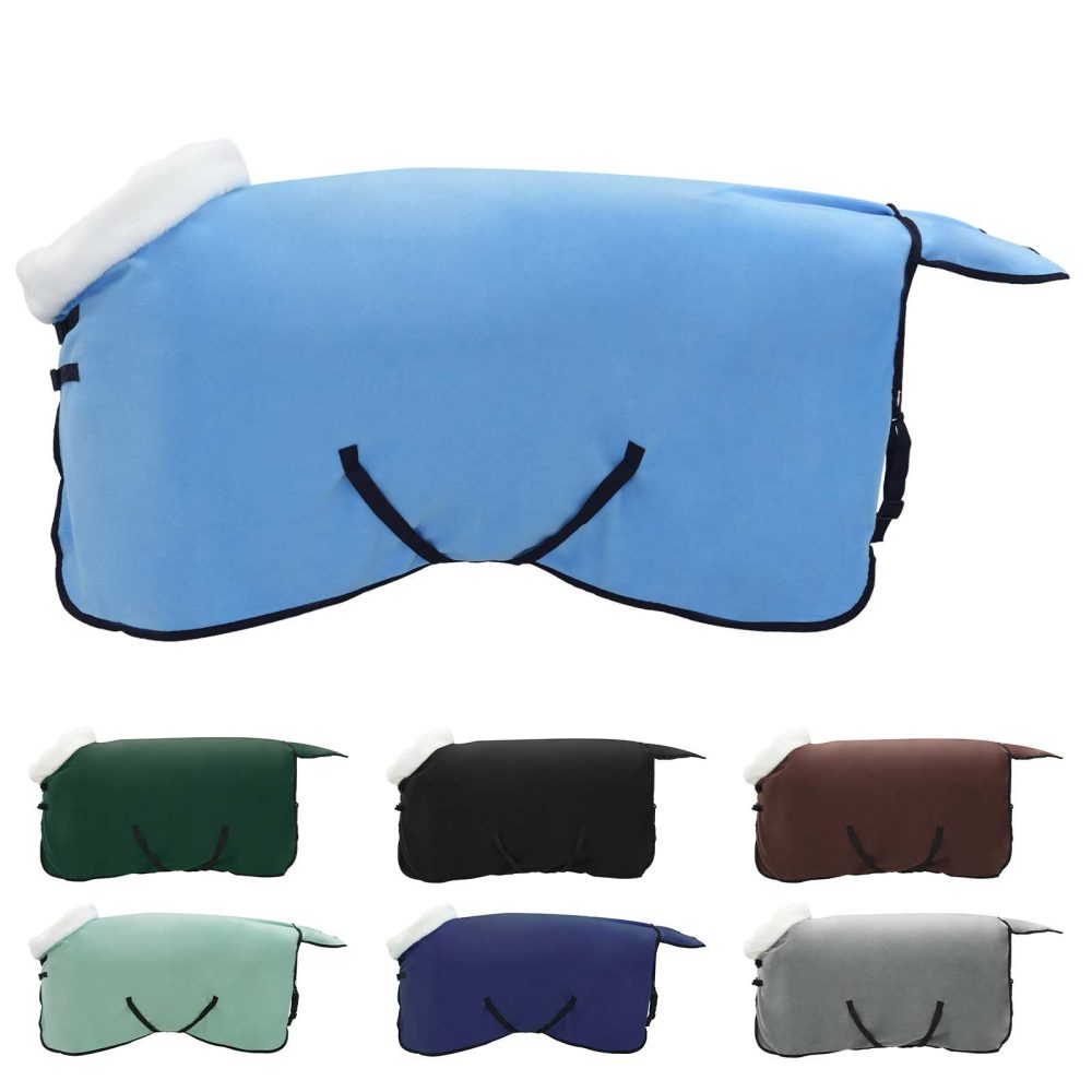 vidaXL Couverture Équine Aqua Complet 75 cm Fleece polaire – 75 cm 0,615 kg