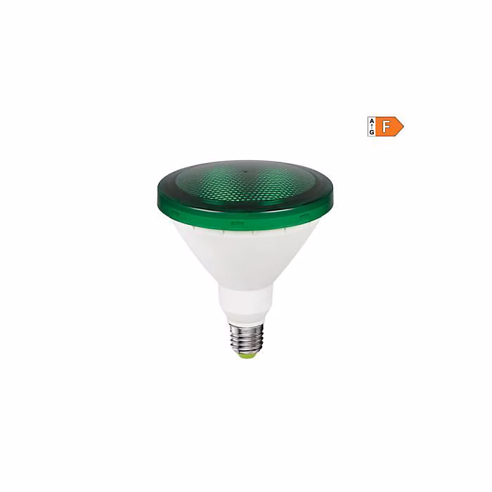 Ampoule LED Par38 E27 15W 1200lm verte GENERIQUE – 12x13, 8cm IP64