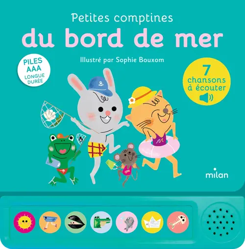 Livre sonore "Petites comptines du bord de mer" aux Éditions Milan