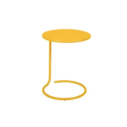 Table basse déportée Coolside coloris miel en acier Fermob - Ø42 x 53 cm