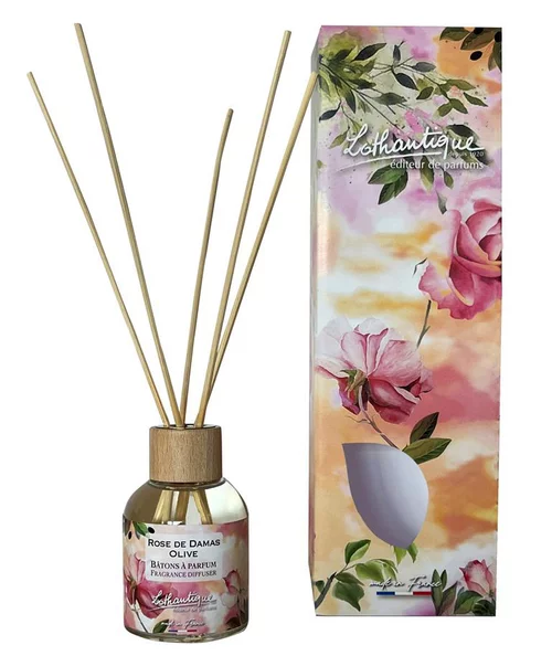Bâton à parfum Lothantique Jardin d'aquarelles Rose de Damas Olive – 200 ml