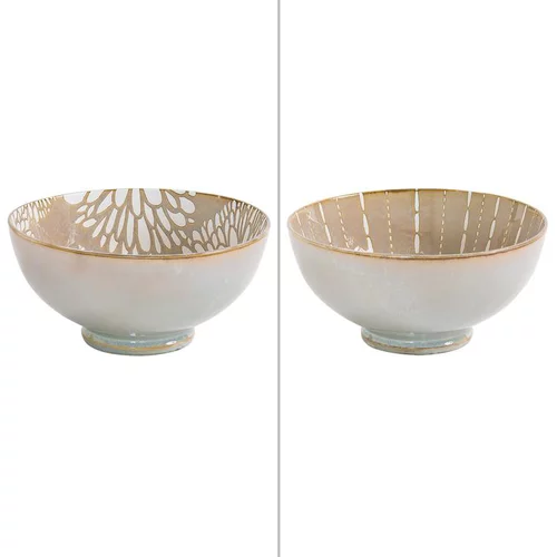 Saladier Penjab coloris beige en porcelaine - Ø 20 cm