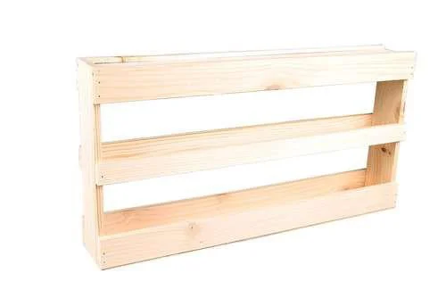 Porte bouteille demi-mètre Silvio en bois de sapin naturel Cav Service - 6,2 x 49 cm