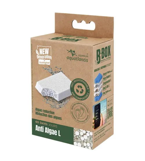 Masse filtrante pour aquarium coloris blanc Aquatlantis B-Box anti-algues - Taille L