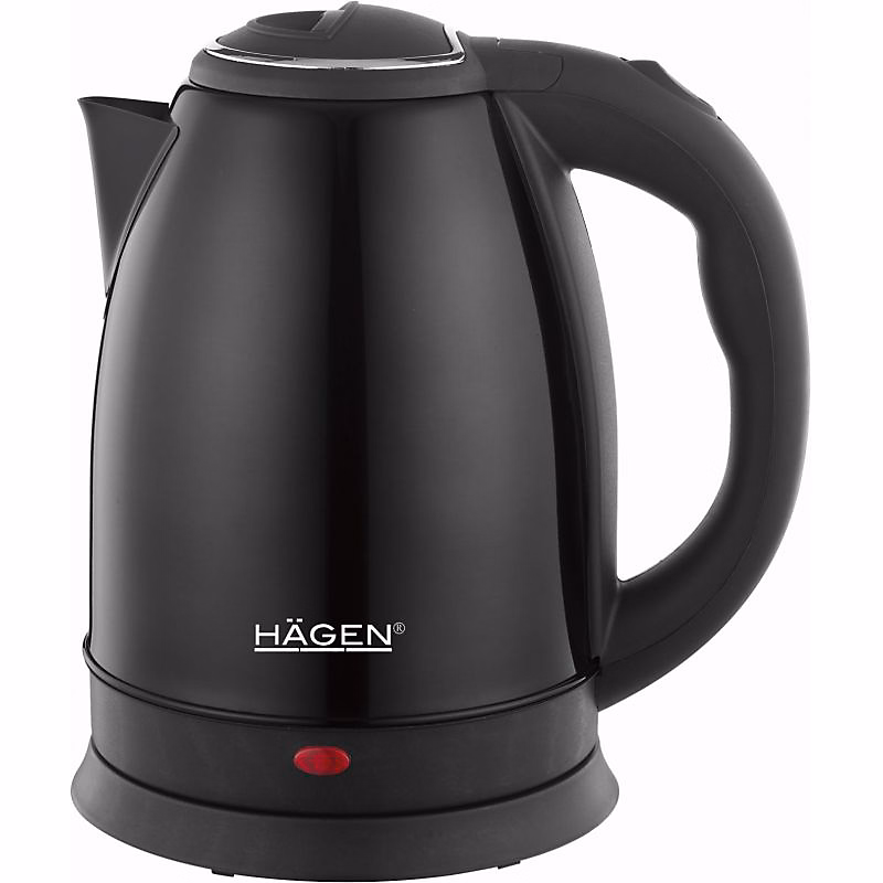 Bouilloire électrique 1.8L inox sans fil Noir Hagen HA5525-BLK – Réf. CLPRYXNBO7097897170