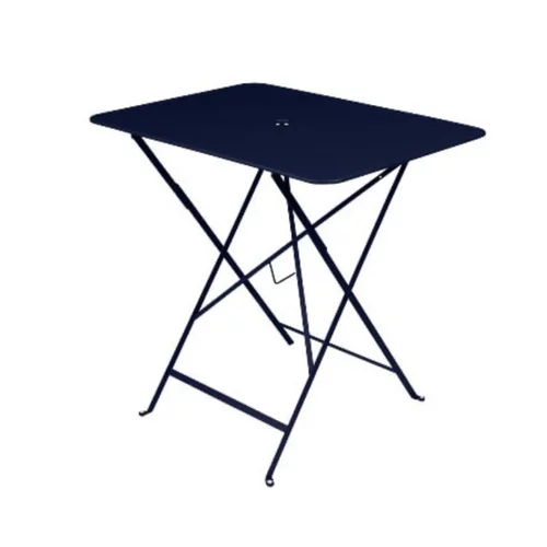 Table pliante en acier coloris bleu abysse collection Bistro Fermob - 77 x 57 x 74 cm