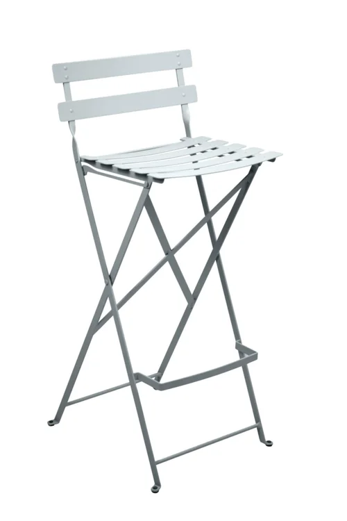 Tabouret haut Bistro coloris gris en acier Fermob - 42 x 31 x 74 cm