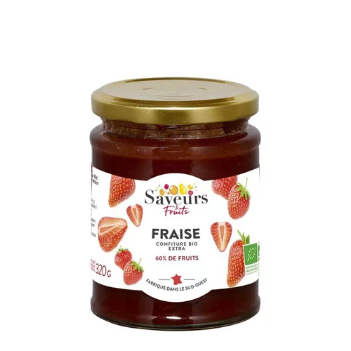Confiture Extra de fraise bio - 320 g