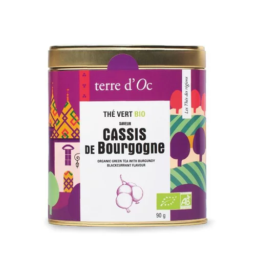 Thé vert bio cassis de bourgogne Terre d'OC - 90 g