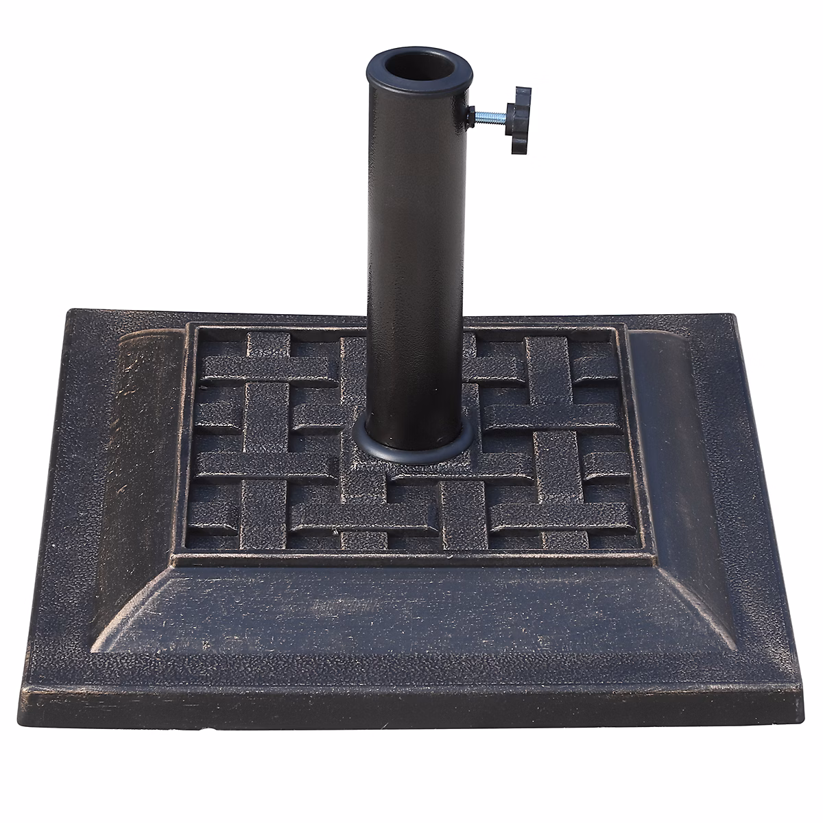 Base de Parasol Rond | 9kg – HDPE – Bronze – pour Sonnenschirme 38 – 48 mm