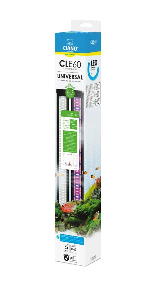 Rampe LED pour aquarium coloris blanc Plantes Ciano - 60 cm