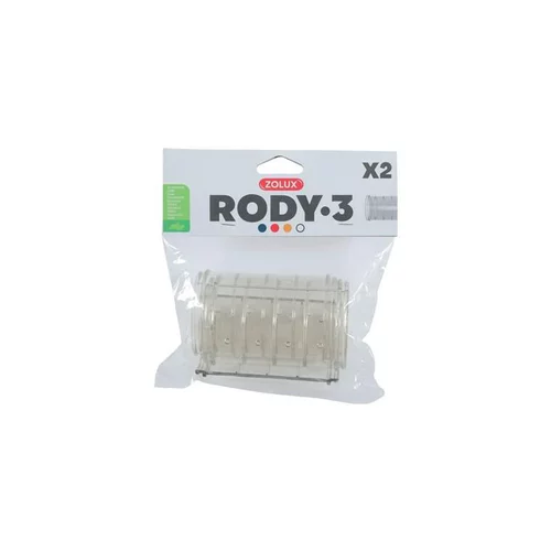 Tube droit Rody gris transparent 10x6x6 cm