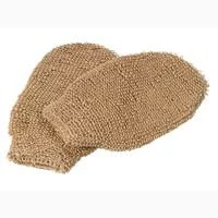 Gant de massage et de gommage coloris beige