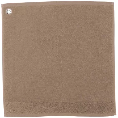 Essuie mains Oeillet Curl coloris taupe - 50 x 50 cm