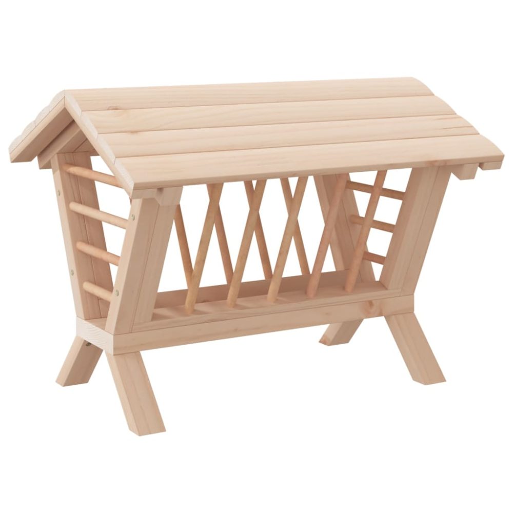 vidaXL Mangeoire à foin pour lapins 44x33x33 cm bois massif de sapin – 33 cm 10 kg