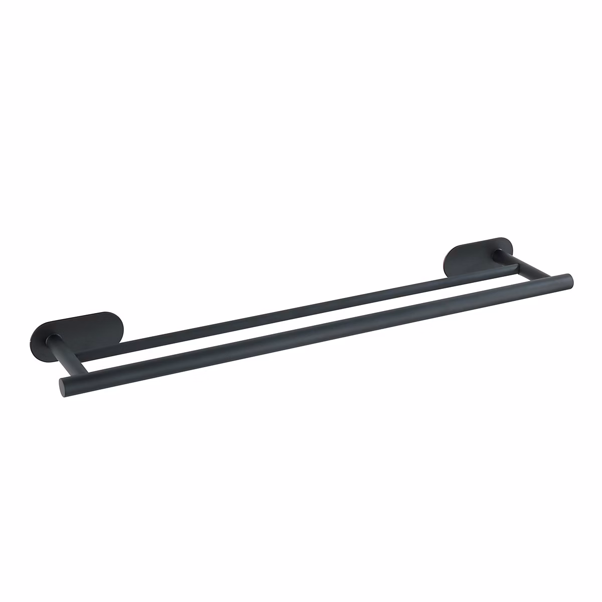 Barre porte-serviettes sans perçage en acier inox Argent – L. 60 x l. 12 x H. 4.5 cm, OREA